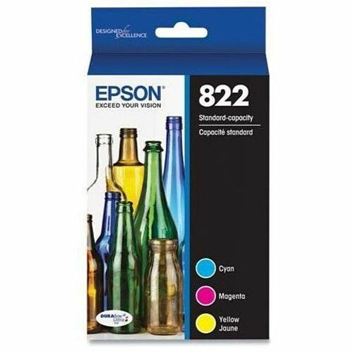 Epson T822520S Toners & Ink Cartridges Epson T822 Original Standard Yield Inkjet Ink Cartridge - Combo Pack - Cmy Pack - Inkjet - Standard  EPST822520S 010343958920