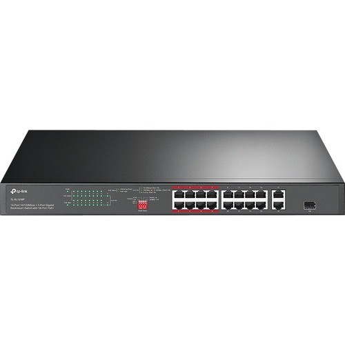 Tp Link TL-SL1218P Switches & Bridges Tp-link 16-port 10/100 Mbps + 2-port Gigabit Rackmount Switch With 16-port Poe+ - 16 Ports - 2 Layer Tlsl1218p 845973088712