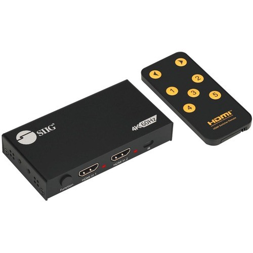 Siig CE-H26D11-S1 Signal Splitters/Amplifiers Siig 2 Port Hdmi 2.0 4k Hdr Splitter / Switcher With Ir Remote - 18gbps Video Bandwidth - 2 Port Hdm Ceh26d11s1 662774044026