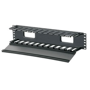 Panduit WMPF1E Cable Management Panduit Patchlink Horizontal Cable Manager - Cable Manager - Black - 2u Rack Height X 19" Panel Widt 680140884014