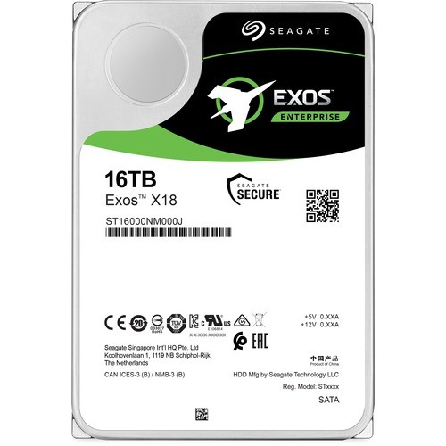 Seagate ST16000NM000J Hard Drives Seagate Exos X18 St16000nm000j 16 Tb Hard Drive - 3.5" Internal - Sata (sata/600) - Video Surveillan 763649138960