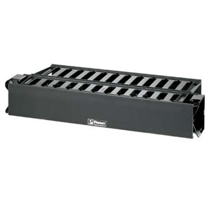 Panduit WMPH2E Cable Management Panduit Patchlink Horizontal Cable Manager - Cable Manager - Black - 2u Rack Height X 19" Panel Widt 030747106345