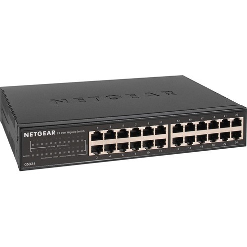 Netgear GS324-200NAS Switches & Bridges Netgear Gs324 Ethernet Switch - 24 Ports - 2 Layer Supported - 12.10 W Power Consumption - Twisted P Gs324200nas 606449151459