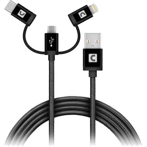 Comprehensive Cable USBA-LCB-3ST Cables Comprehensive Lightning/micro-usb/usb/usb-c Data Transfer Cable - 3 Ft Lightning/micro-usb/usb/usb-c Usbalcb3st 808447082142