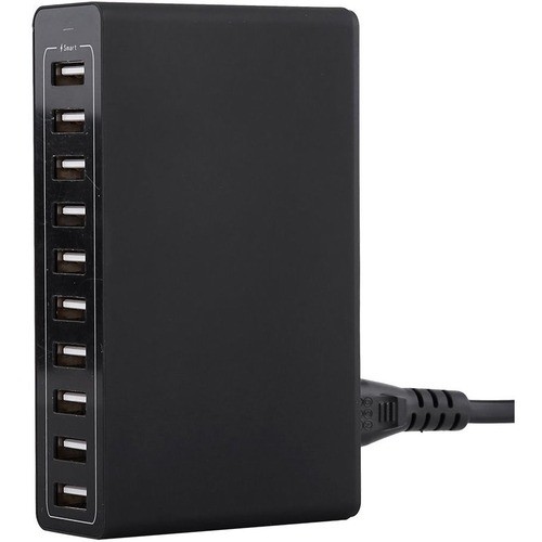 4xem 4XPOWER10USB Power Adapters 4xem 50w 10-port Usb Home Charger - 120 V Ac, 230 V Ac Input - 5 V Dc/2.40 A Output - Black (4xpower 841567000016