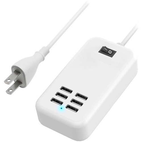 4xem 4XPOWER6USBCBL Power Adapters 4xem 20w 6-port Usb Power Adapter - 120 V Ac, 230 V Ac Input - 5 V Dc/3 A Output - White (4xpower6us 841567000061