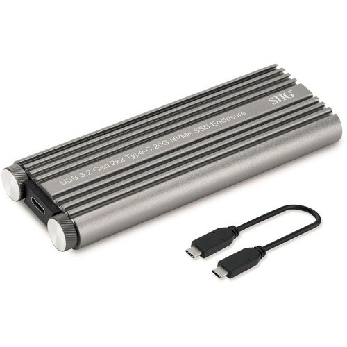 Siig JU-SA0X11-S1 Drive Cabinets Usb 3.2 Gen 2x2 Type-c M.2 Pcie Nvme Ssd Enclosure - Ultra Fast 20g Data Transfer Rate (ju-sa0x11-s1 Jusa0x11s1 662774044385