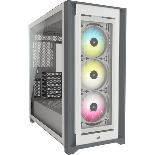 Corsair CC-9011213-WW Computer Cases Corsair Icue 5000x Rgb Tempered Glass Mid-tower Atx Pc Smart Case - White - Mid-tower - White - Stee Cc9011213ww 840006627531