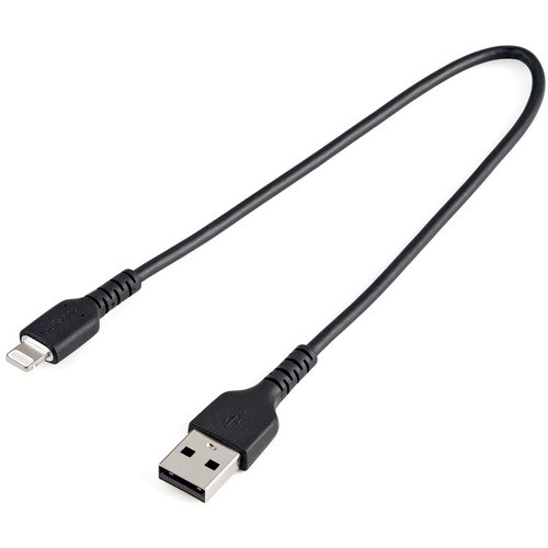 Startech RUSBLTMM30CMB Cables Startech.com 12inch/30cm Durable Black Usb-a To Lightning Cable, Rugged Heavy Duty Charging/sync Cab 065030891738