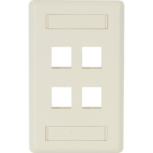 Black Box WPT474 Faceplates & Mounting Boxes Black Box Gigastation2 4 Socket Network Faceplate - 4 X Socket(s) - Office White (wpt474) 822088076131