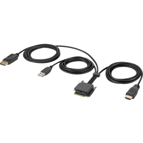 Belkin F1DN2MOD-HC-HP6 Cables Belkin Modular Hdmi And Dp Dual-head Host Cable 6 Ft. - 6 Ft Displayport/hdmi/modular/usb-a Kvm Cabl F1dn2modhchp6 745883789733