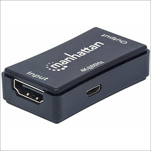 Manhattan 207621 Signal Splitters/Amplifiers Manhattan 4k Hdmi Repeater / Extender - 4096 X 2160 - 164.04 Ft Maximum Operating Distance - 1 X Hdm 818262951844