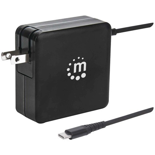 Manhattan 180238 Power Adapters Manhattan Wall/power Charger (euro 2-pin), Usb-c And Usb-a Ports, Usb-c Output: 60w / 3a, Usb-a Outp 766623180238