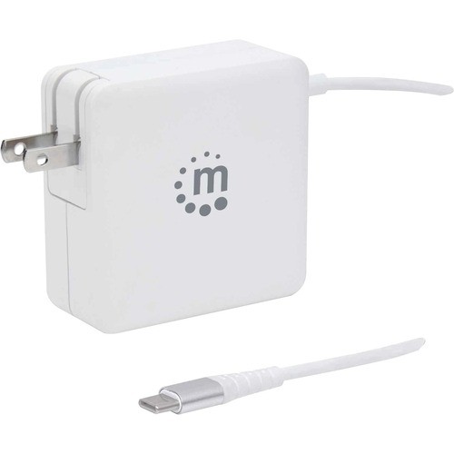 Manhattan 180245 Power Adapters Manhattan Wall/power Charger (euro 2-pin), Usb-c And Usb-a Ports, Usb-c Output: 60w / 3a, Usb-a Outp 766623180245