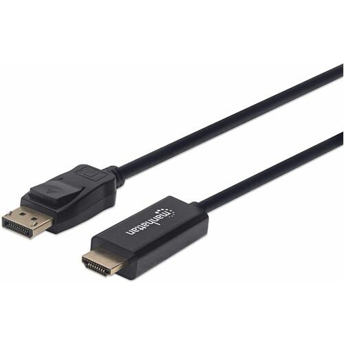 Manhattan 153201 Cables Manhattan 4k 60hz Displayport To Hdmi Cable - 5.91 Ft Displayport/hdmi A/v Cable For Notebook, Deskt 766623153201