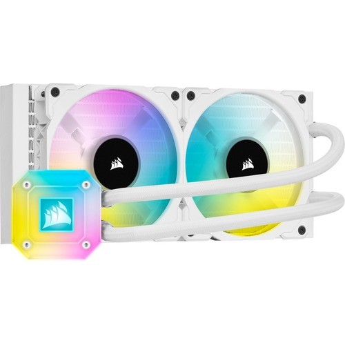 Corsair CW-9060050-WW Processor/Case Fans Corsair Icue H100i Elite Capellix Liquid Cpu Cooler - White - 37 Db(a) Noise - Liquid Cooler Cooler  Cw9060050ww 840006630609