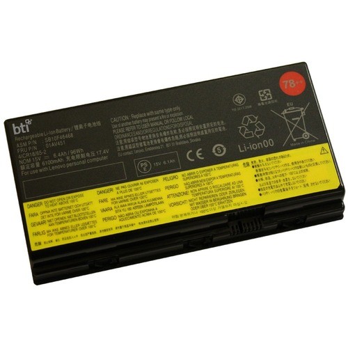 Battery Technology 4X50K14092-BTI Batteries Bti 4x50k14092-bti 15v 96whr Li-ion Battery 00h030, 78 ++, 01av451, Sb10f46468, 4x50k14092, 78 + Thi 4x50k14092bti 886734885003