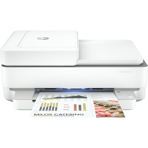 HP Envy 6455e Wireless Inkjet Multifunction Printer - - White - Copier/Mobile Fax/Printer/Scanner - 1200 x dpi Print - Automatic Duplex Print Upto 1000 Pages Monthly - 100 sheets