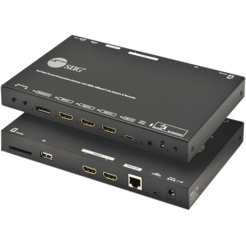 Siig CE-H26S11-S1 VGA Switchboxes Siig 5x3 Multi-format 4k 60hz Presentation Switcher And Recorder 230ft - Taa Compliant - Multi-in-one  Ceh26s11s1 662774044743