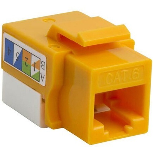 4xem 4XKJC6YL10PK Cable Ends/Connectors 4xem 10 Pack Cat6 Rj45 Keystone Jack Utp 110-type (yellow) - 10 Pack - 1 X Rj-45 Female - Yellow (4x 841567000641