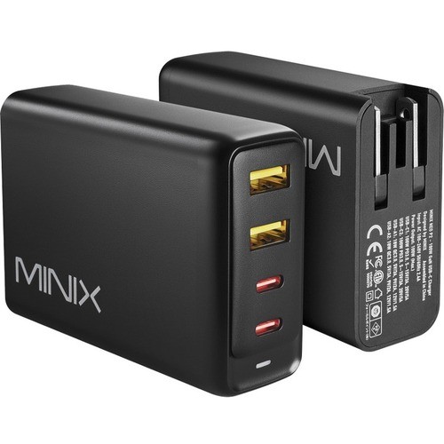 Minix NEO-P2 Power Adapters Minix Neo P2 100w Turbo 4 Port Gan Wall Charger - 5 V Dc/3 A, 9 V Dc, 12 V Dc, 15 V Dc, 20 V Dc Outp Neop2 