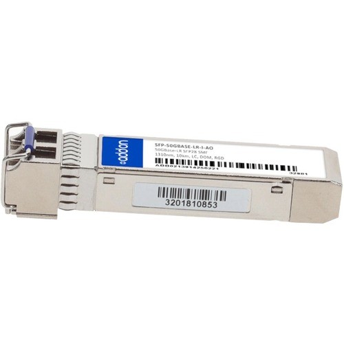 Addon SFP-50GBASE-LR-I-AO Switch Modules Addon Sfp56 Module - For Optical Network, Data Networking - 1 X Lc 50gbase-lr Network - Optical Fibe Sfp50gbaselriao 195285154996