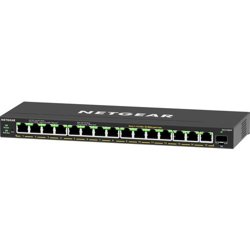 Netgear GS316EPP-100NAS Switches & Bridges Netgear 16-port High-power Poe+ Gigabit Ethernet Plus Switch (231w) With 1 Sfp Port - 15 Ports - Man Gs316epp100nas 606449154382