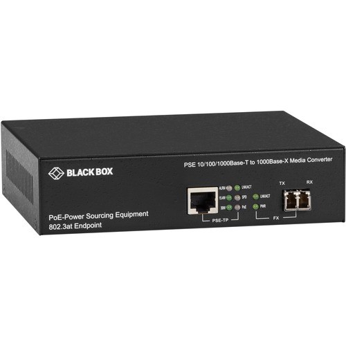 Black Box LPS500A-MM-LC-R3 Transceivers/Media Converters Black Box 10/100/1000b-t Poe Pse To 1000b-x Media Converter - Network (rj-45) - 1x Poe (rj-45) Ports Lps500ammlcr3 822088150589