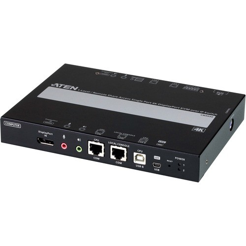 Aten CN9950 KVM Switchboxes Aten 1-local/remote Share Access Single Port 4k Displayport Kvm Over Ip Switch - 1 Computer(s) - 1 L 672792012471