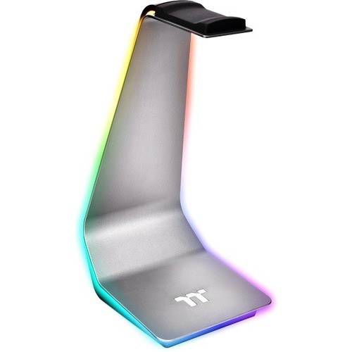 Thermaltake GEA-HS1-THSSIL-01 Stands & Cabinets Thermaltake Argent Hs1 Rgb Headset Stand - 10.4" Height X 4.9" Width - Aluminum, Rubber - Space Gray Geahs1thssil01 841163077184