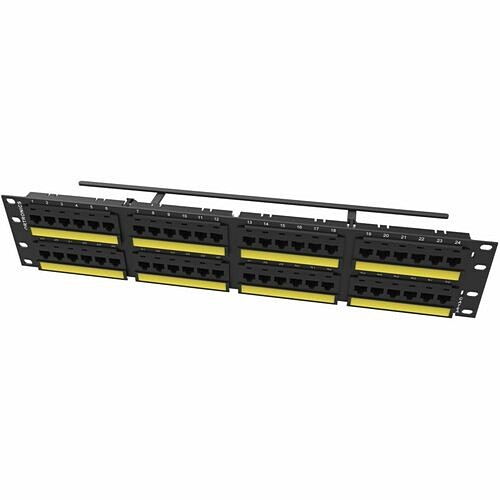C2g SP6AU48 Patch Panels Ortronics Category 6a Techchoice Flat Patch Panel 48 Port 2ru Black - 48 Port(s) - 48 X Rj-45 - 2u H 0662875996798