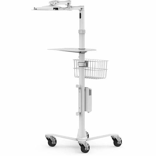 Maclocks MCRSTDEXW102IPDSW Miscellaneous Kits Ipad 10.2in Space Enclosure Medical Rolling Cart Extended White (mcrstdexw102ipdsw) 819472029750