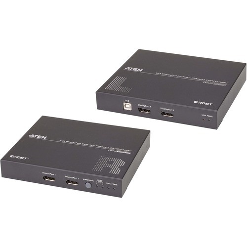 Aten CE924 KVM Consoles/Extenders Aten Usb Displayport Dual View Hdbaset 2.0 Kvm Extender (4k@100m For Single View) - 2 Computer(s) -  672792012426