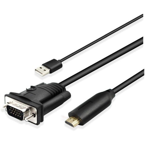 4xem 4XHDMIVGA6FTU Cables 4xem Hdmi To Vga 6ft Cable With Usb Audio - 6 Ft Hdmi/usb/vga Video Cable For Video Device, Monitor, 841567000252