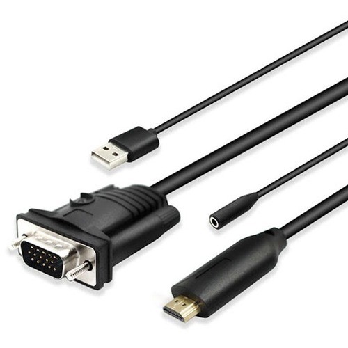 4xem 4XVGAHDMIUAP3 Cables 4xem 3ft Hdmi To Vga Adapter With 3.5mm Audio Jack And Usb Power - 3 Ft Hdmi/usb/vga/mini-phone Vide 0841567001112
