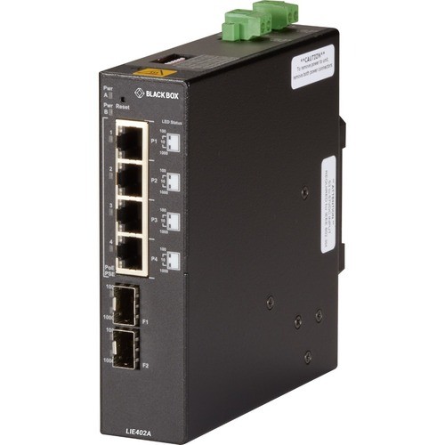 Black Box LIE402A Switches & Bridges Black Box Ethernet Switch - 4 Ports - Gigabit Ethernet - 10/100/1000base-t, 1000base-x - Taa Complia 822088149903