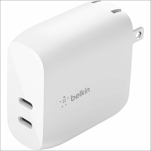 Belkin WCB006DQWH Power Adapters Dual 20w Usb-c Wall Charger - Pd 40w White 03 Retail Box (wcb006dqwh) 745883825424
