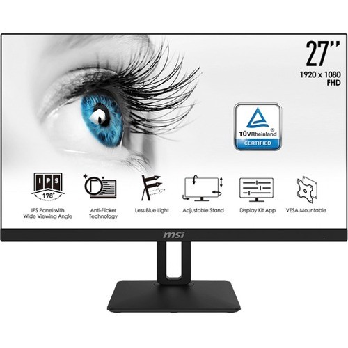 Msi PROMP271P Monitors Msi Pro Mp271p 27" Full Hd Led Lcd Monitor - 16:9 - 27" Class - In-plane Switching (ips) Technology  824142230190