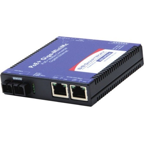 B And B Smartworx IMC-390-M1-US Transceivers/Media Converters Advantech Imc-390 Transceiver/media Converter - 2 X Network (rj-45) - 2x Poe+ (rj-45) Ports - 1 X Sc Imc390m1us 