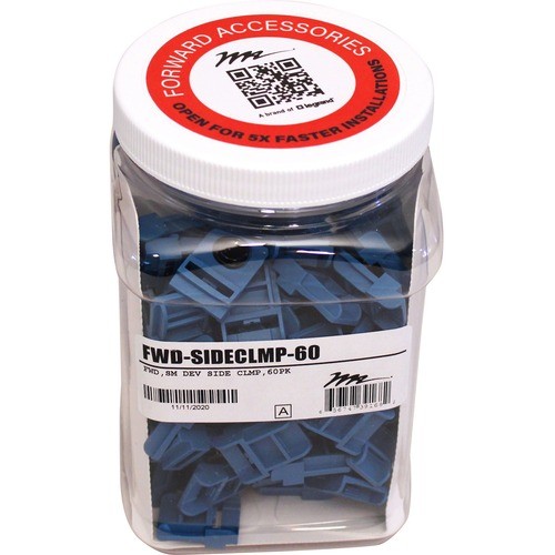 Middle Atlantic FWD-SIDECLMP-60 Cable Management Middle Atlantic Forward Small Device Mounting Clamps - Cable Clamp - Blue - 60 Pack (fwd-sideclmp-60 Fwdsideclmp60 656747391682