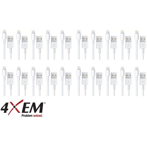 4xem 4XLIGHTNING20PK Cables 4xem 20 Pack 3ft 1m Lightning Cable Compatible With Apple Iphone/ipad/ipod - 3.28 Ft Lightning/usb D 841567002034