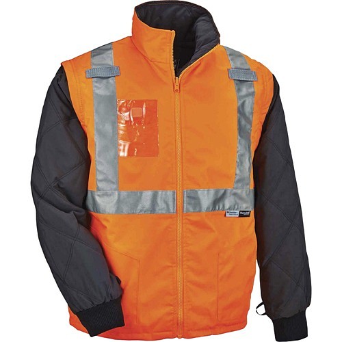 Ergodyne 25512 Safety Gears 8287 Type R Class 2 Hi-vis Jacket W/ Removable Sleeves EGO25512 720476255123