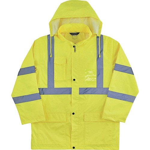 Ergodyne 24332 Safety Gears 8366 Lightweight Hi-vis Rain Jacket - Type R, Class 3 EGO24332 720476243328