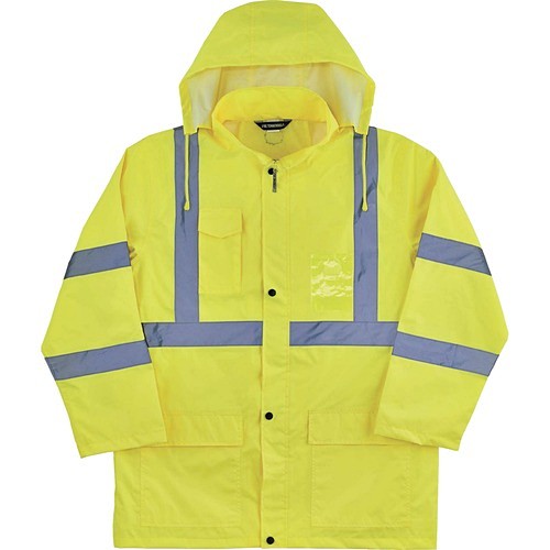 Ergodyne 24338 Safety Gears 8366 Lightweight Hi-vis Rain Jacket - Type R, Class 3 EGO24338 720476243380