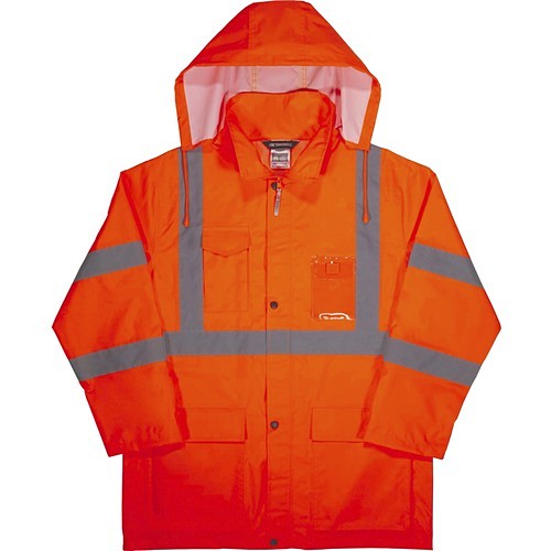 Ergodyne 24365 Safety Gears 8366 Lightweight Hi-vis Rain Jacket - Type R, Class 3 EGO24365 720476243656