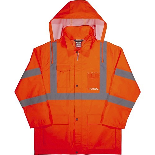 Ergodyne 24366 Safety Gears 8366 Lightweight Hi-vis Rain Jacket - Type R, Class 3 EGO24366 720476243663