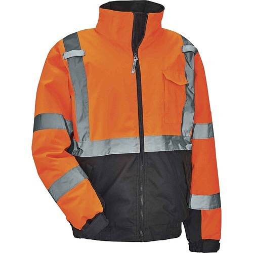 Ergodyne 25619 Safety Gears 8377 Type R Class 3 Hi-vis Quilted Bomber Jacket EGO25619 720476256199