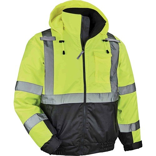 Ergodyne 25623 Safety Gears 8377 Type R Class 3 Hi-vis Quilted Bomber Jacket EGO25623 720476256236
