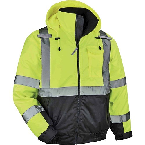 Ergodyne 25625 Safety Gears 8377 Type R Class 3 Hi-vis Quilted Bomber Jacket EGO25625 720476256250