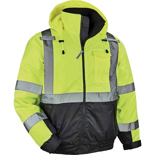 Ergodyne 25629 Safety Gears 8377 Type R Class 3 Hi-vis Quilted Bomber Jacket EGO25629 720476256298